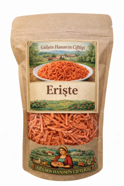 #MYE0004 - G&uuml;lşen Hanım Usul&uuml; Domatesli Ev Eriştesi 400 Gram