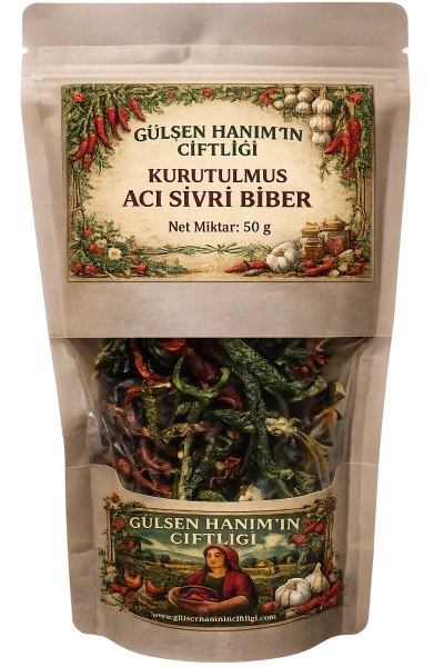 #KF0016 - Kurutulmuş Acı Sivri Biber &ndash; 50 Gram