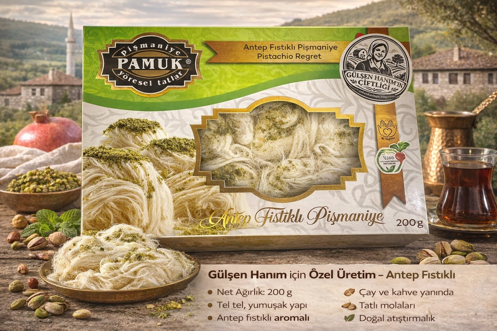 #63 - Antep Fıstıklı Pişmaniye &ndash; 200 Gram