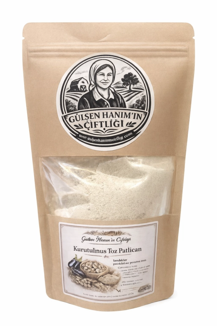 #112 - G&uuml;lşen Hanım&rsquo;ın &Ccedil;iftliği &ndash; Doğal Katkısız Toz Patlıcan 50 Gram