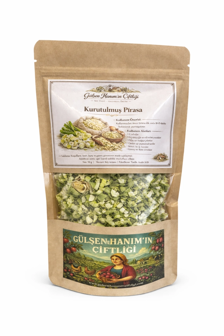 #30 - Geleneksel K&ouml;y Usul&uuml; Kurutulmuş Pırasa İnce Dilim 50 Gram