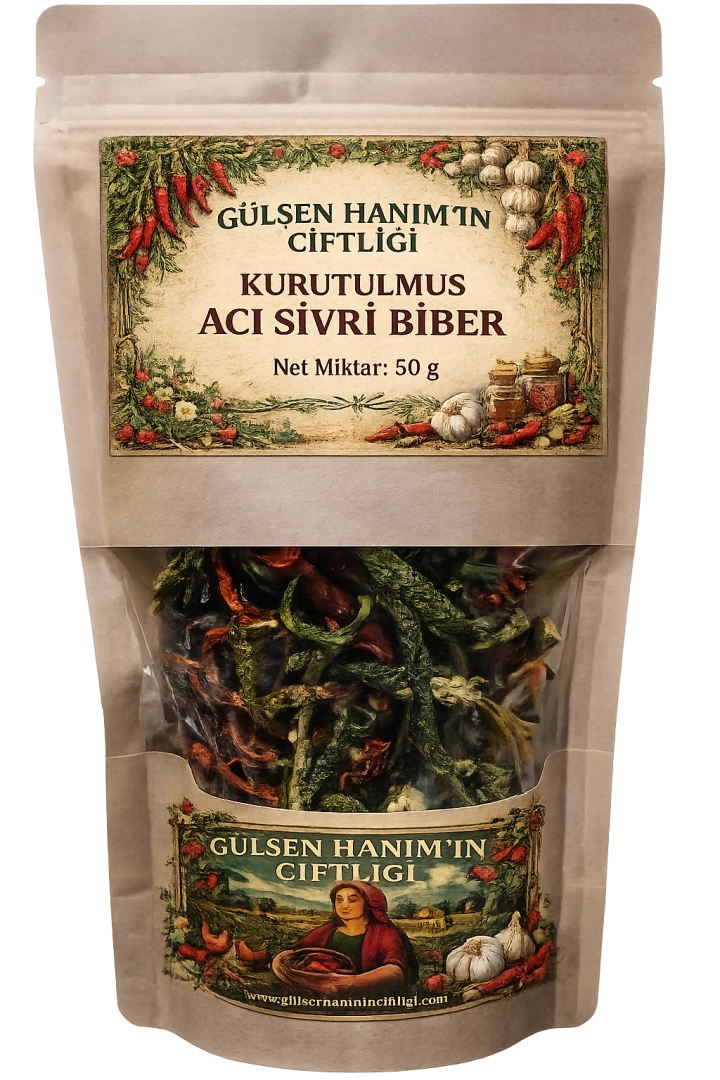 #126 - Kurutulmuş Acı Sivri Biber &ndash; 50 Gram