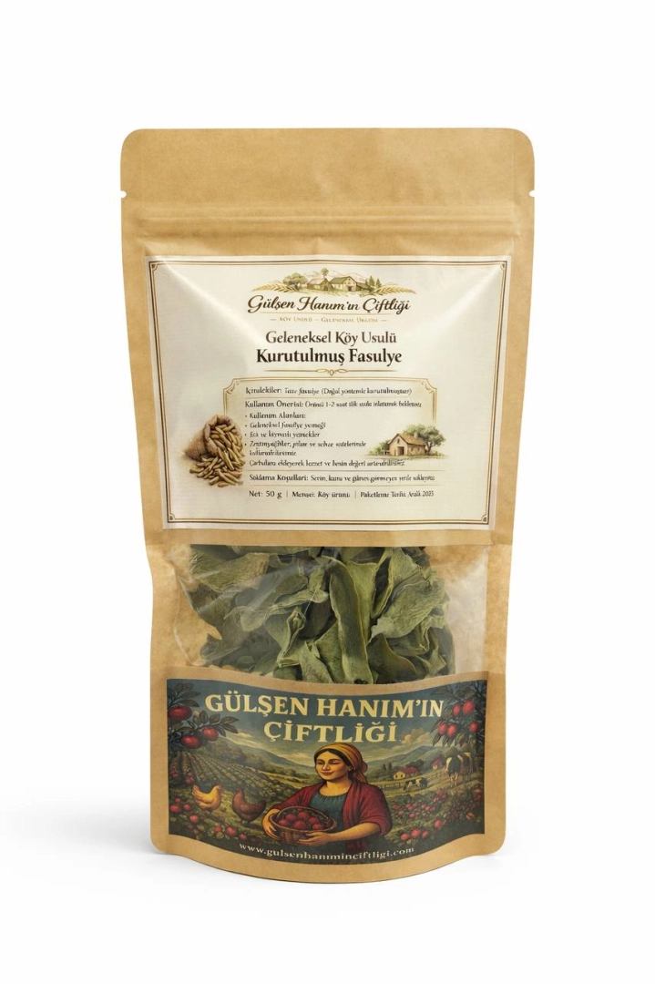 #5 - Geleneksel K&ouml;y Usul&uuml; Kurutulmuş Fas&uuml;lye 50 Gram