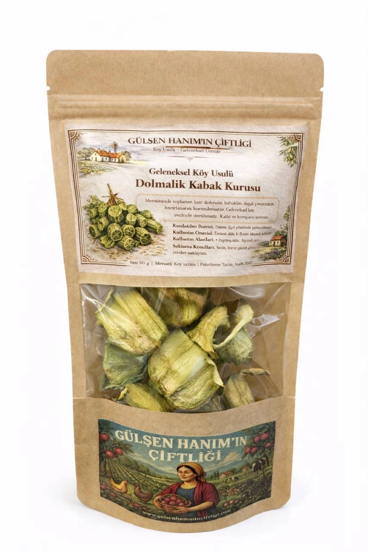 #21 - Geleneksel K&ouml;y Usul&uuml; Kuru Dolmalık Kabak