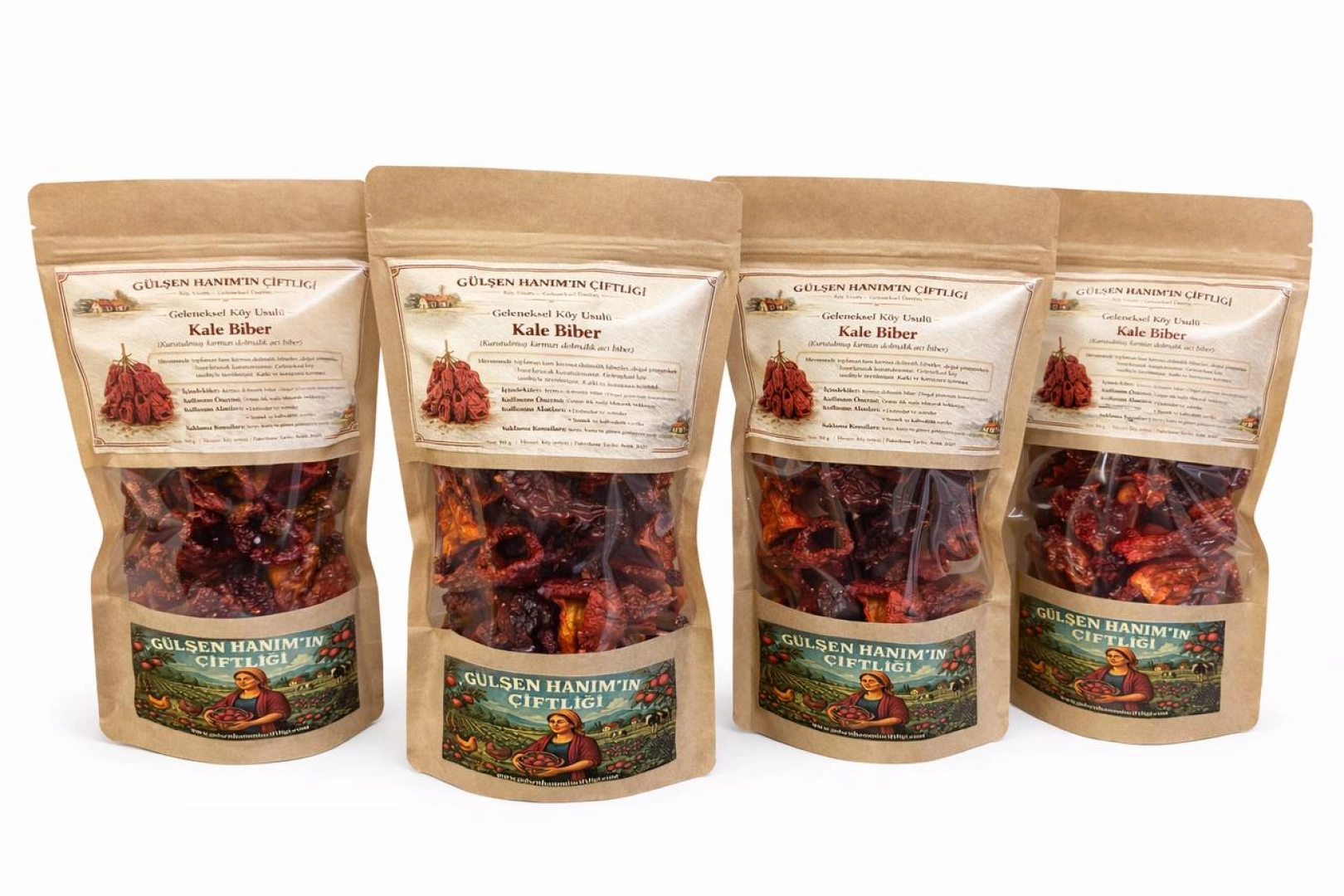 #29 - Geleneksel K&ouml;y Usul&uuml; Kurutulmuş Kırmızı Dolmalık Acı Kale Biber