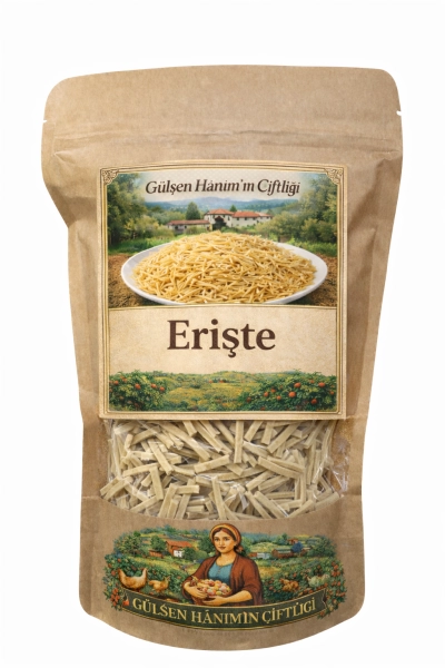 #MVE0001 - G&uuml;lşen Hanım Usul&uuml; Sade Ev Eriştesi 400 Gram