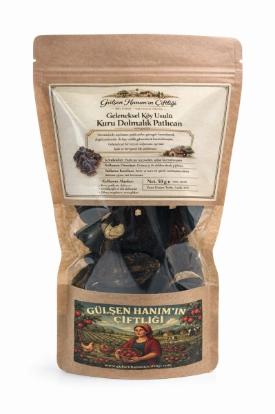 #KF0002 - Geleneksel K&ouml;y Usul&uuml; Kuru Dolmalık Patlıcan